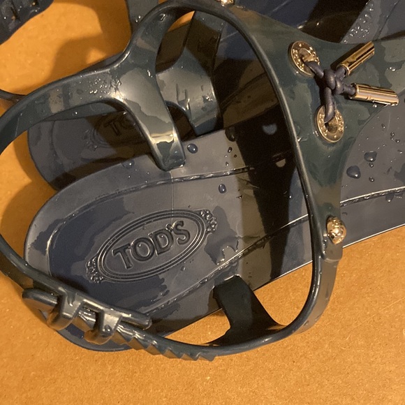 Tod’s jelly plastic sandals- blue size 40 - Picture 2 of 6